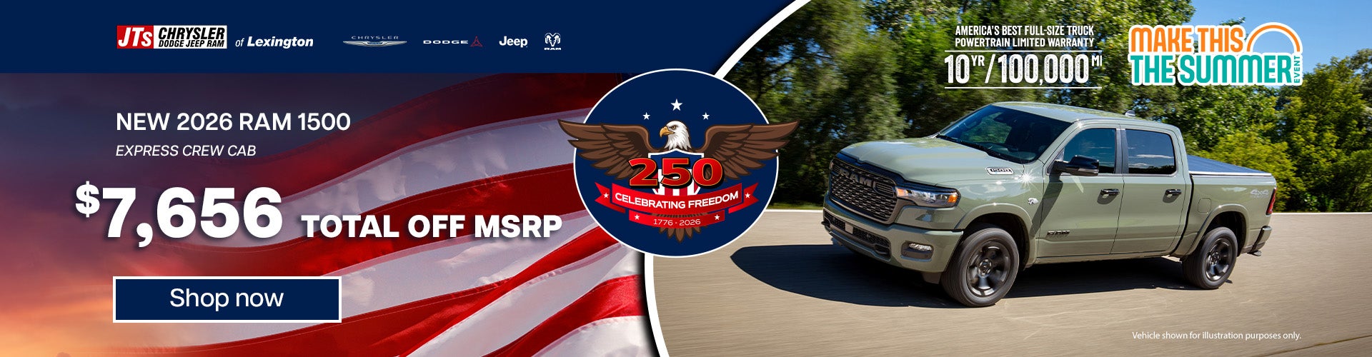 2026 RAM 1500 Express Crew Cab $7,656 total off MSRP