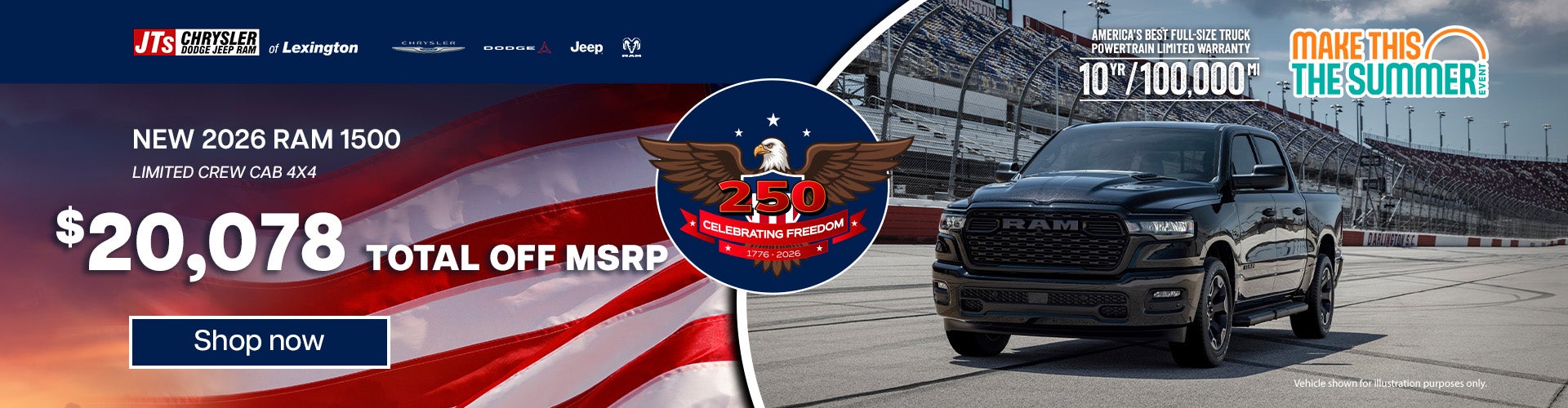 2026 RAM 1500 Limited Crew Cab $20,078 total off MSRP