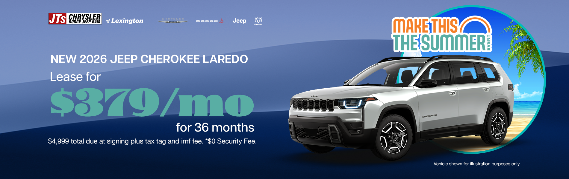 Lease for $379/mo for 36 months $4,999 total due at signing 